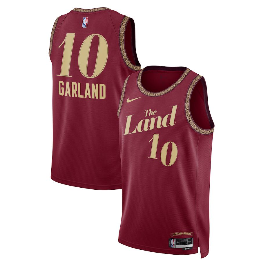 Men Cleveland Cavaliers 10 Darius Garland Nike Wine City Edition 2023-24 Swingman NBA Jersey